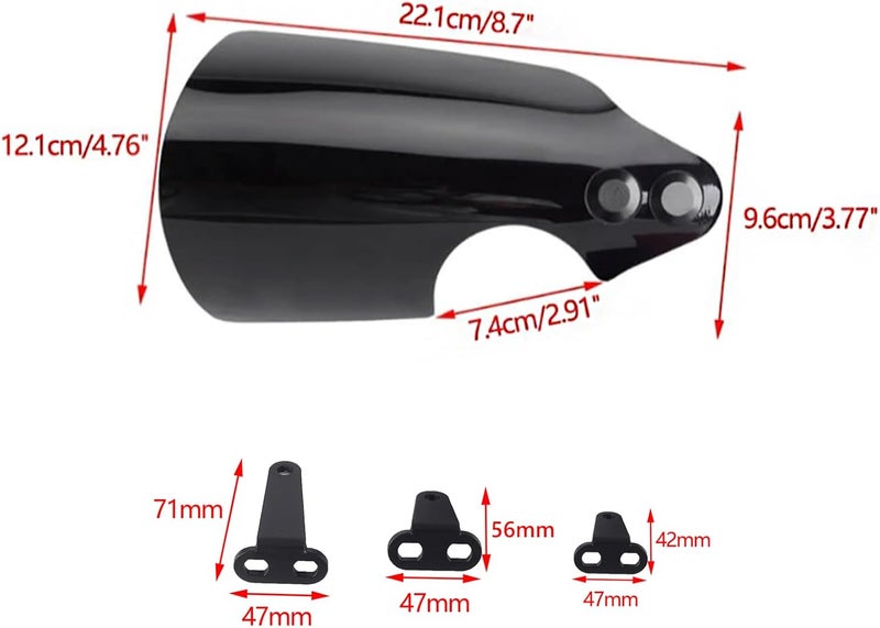 FVMOTO Club Style Handlebar Handguards Upgrade Bracket with Cutouts Compatible with Harley Turn Signals Touring Softail Sportster Dyna 2009+ 2025 - Image 3